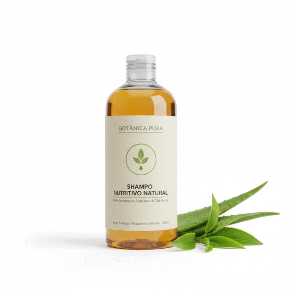 Shampoo Nutritivo Natural Aloe Vera e Chá Verde 300ml