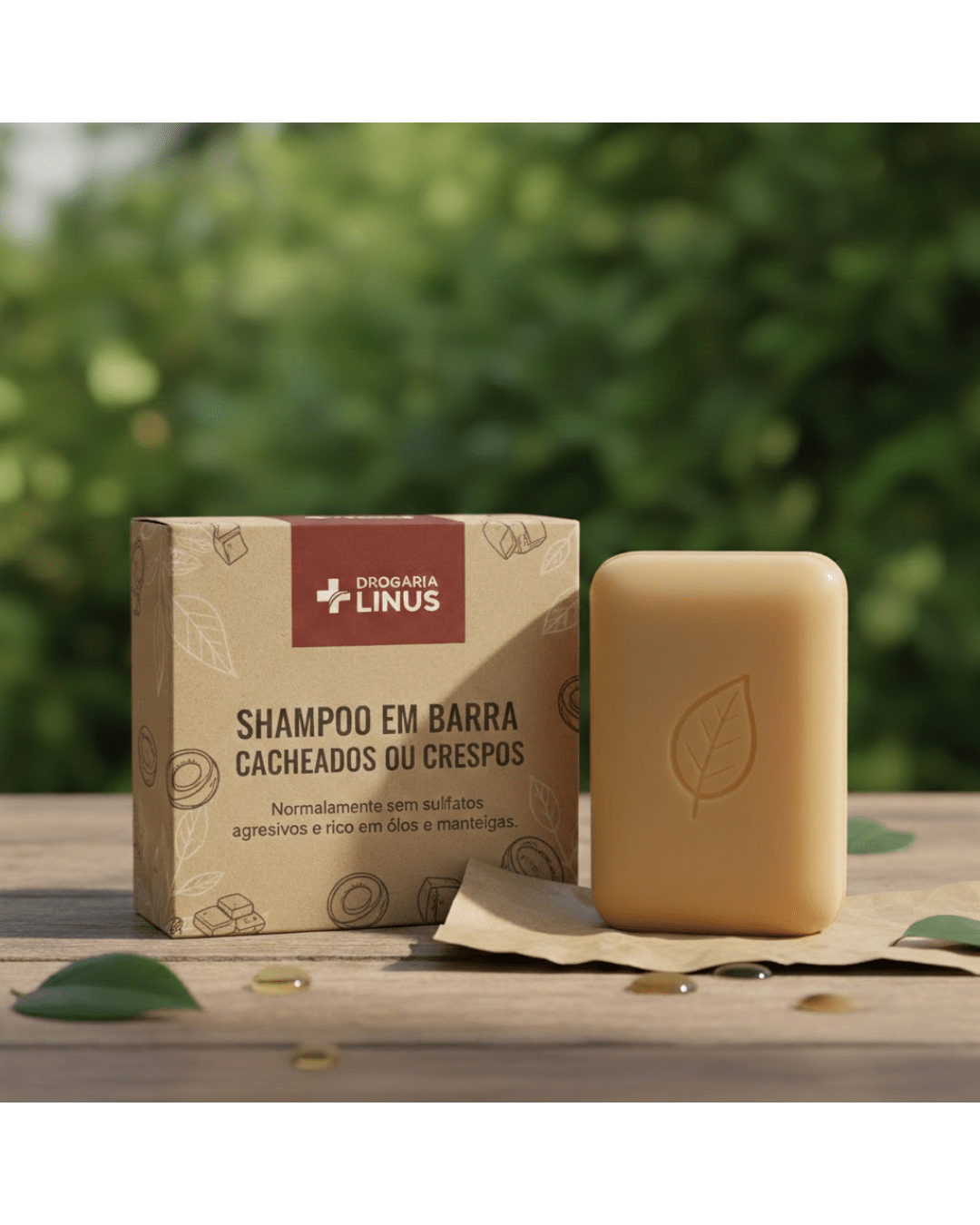 Shampoo em barra para cabelos cacheados ou crespos