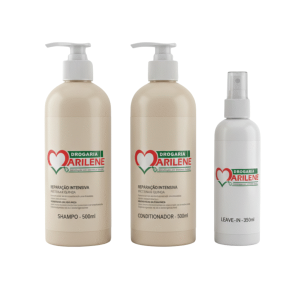 Kit Marilene Shampoo 500ml + Condicionador 500ml + Leave-in 350ml